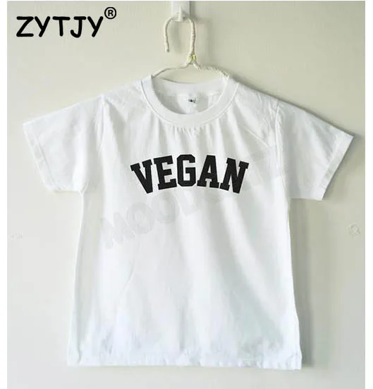 Vegan Letters Print Kids tshirt Boy Girl shirt Children Toddler Clothes Funny Top Tees Z-60 | Детская одежда и обувь