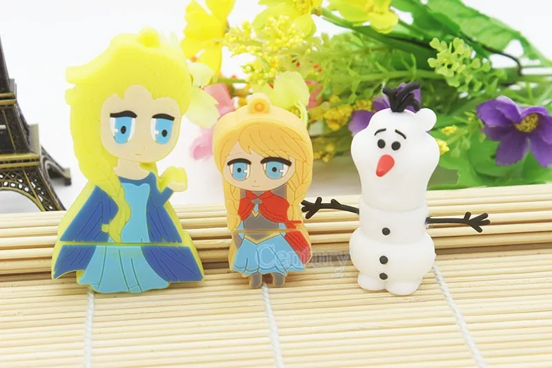 SHANDIAN Мода Эльза Анна Олаф usb флэш-накопитель мультфильм Флешка 8 ГБ 32 ГБ прекрасная девушка флеш-накопитель 16 Гб 64 Гб креативный