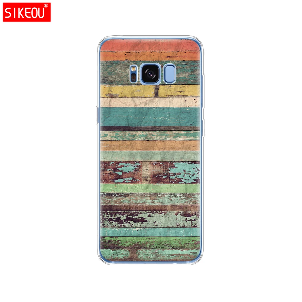 silicone case for Samsung Galaxy S9 S8 S7 S6 edge S5 S4 S3 PLUS phone cover Pattern wood textures | Мобильные телефоны и