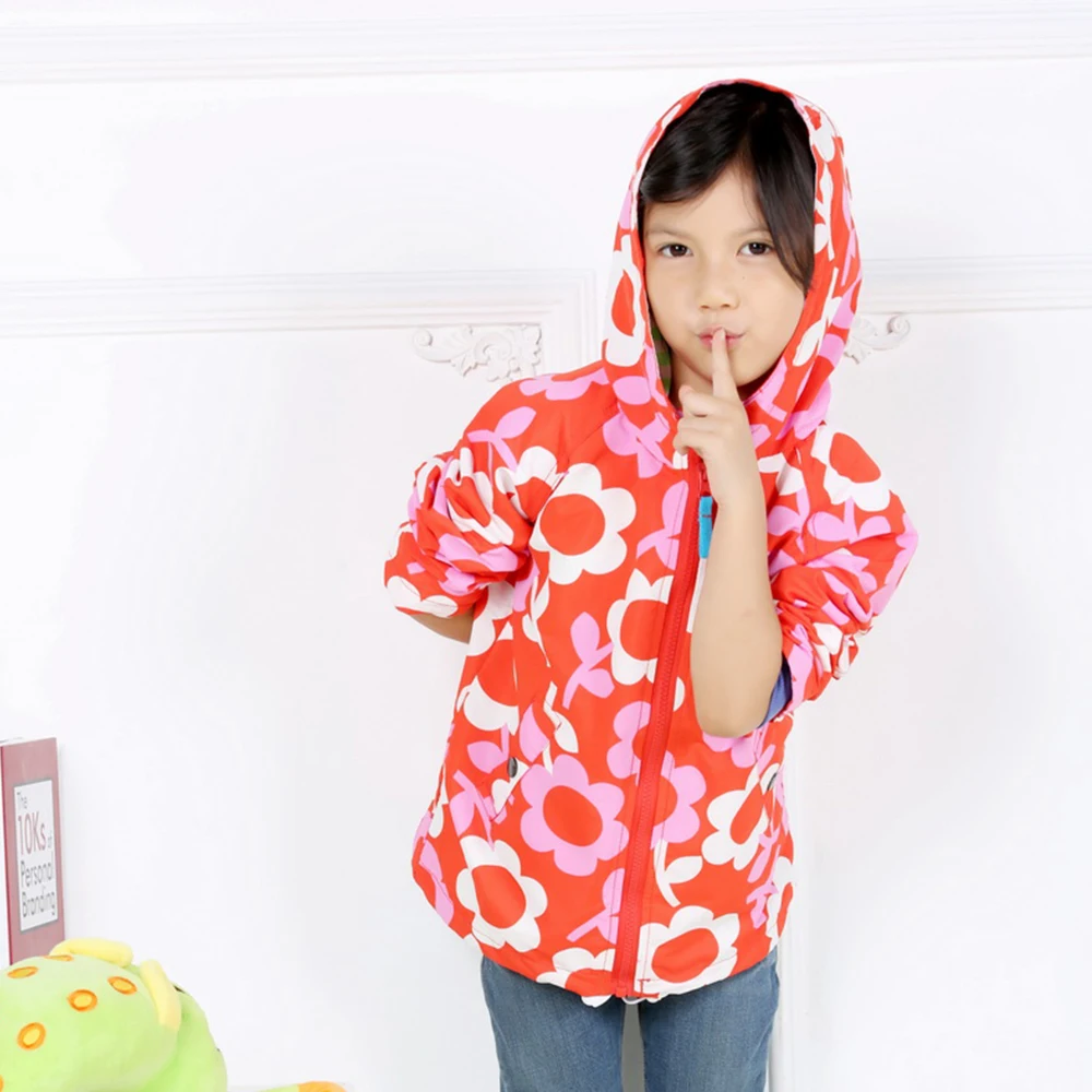 M30 Spring Autumn Fashion Big Flowers Thin Coat Child tops Padded Lining Jacket Hoodies Keep Warm Tops Outwear Girl | Детская одежда и