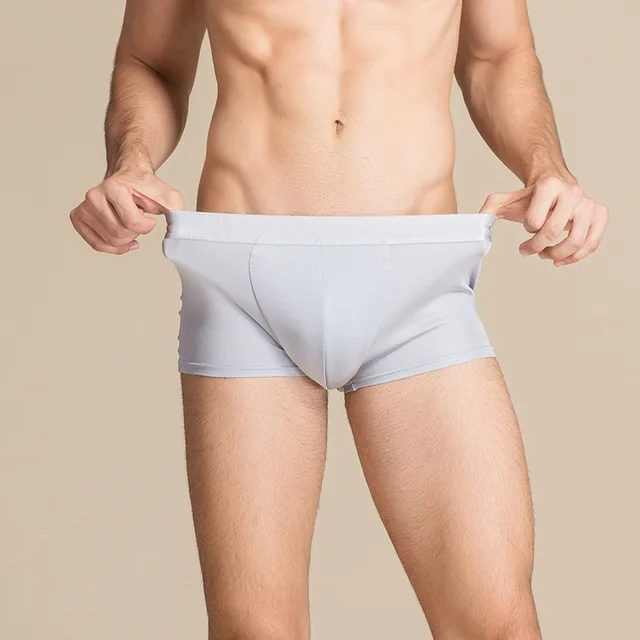 

New High Quality High Grade Men 100% Real Silk Panties Male Best Home Casual Boxer Shorts Underwear Men L-3XL G1071