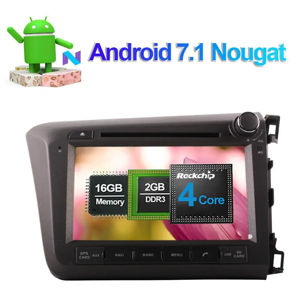 Автомобильный мультимедийный DVD плеер 4 Гб ОЗУ Android 7 1/8 0 Восьмиядерный процессор
