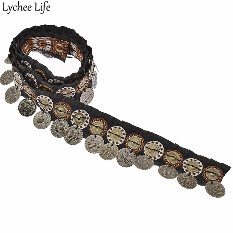Iron Lychee Life, богемная ленточка с бахромой, медные железные ленты, сделай сам, ручная работа, домашнее шитье, одежда, товары для декора - Цвет: Iron