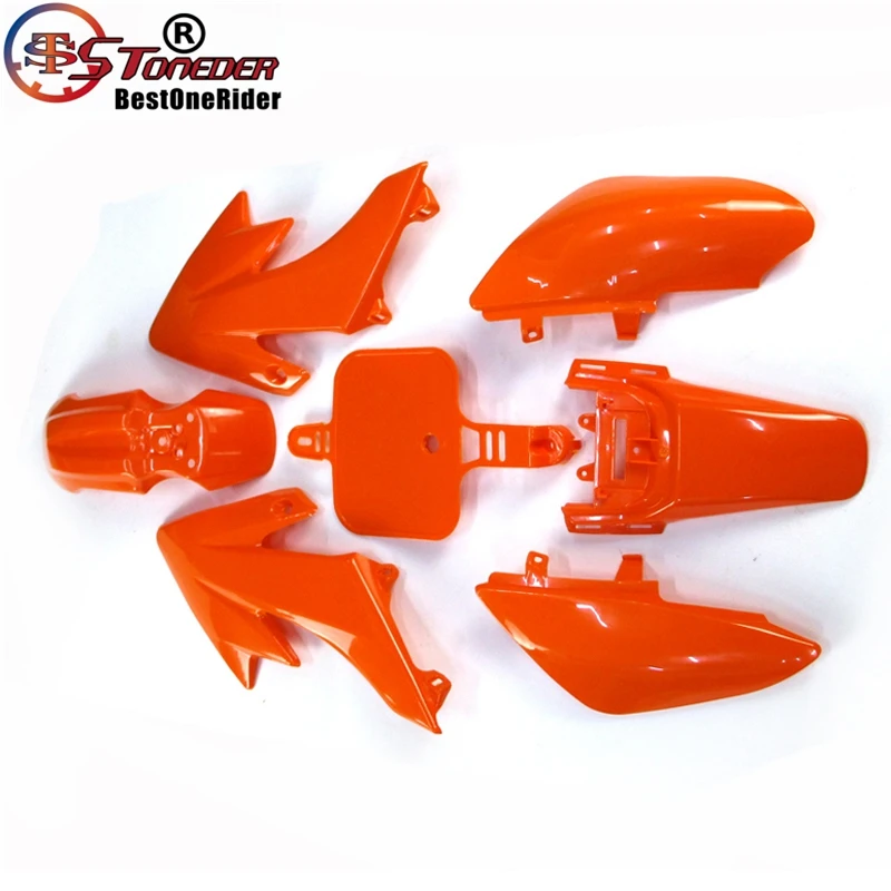Оранжевый обтекатель STONEDER комплект пластиковых крыльев для 50cc 70cc 90cc 110cc 125cc 140cc 150cc