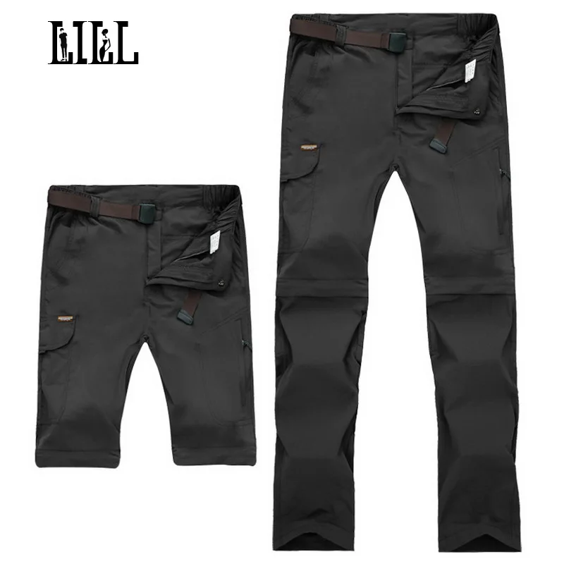 LILL | 7XL съемные быстросохнущие мужские брюки 2017 летние походные повседневные