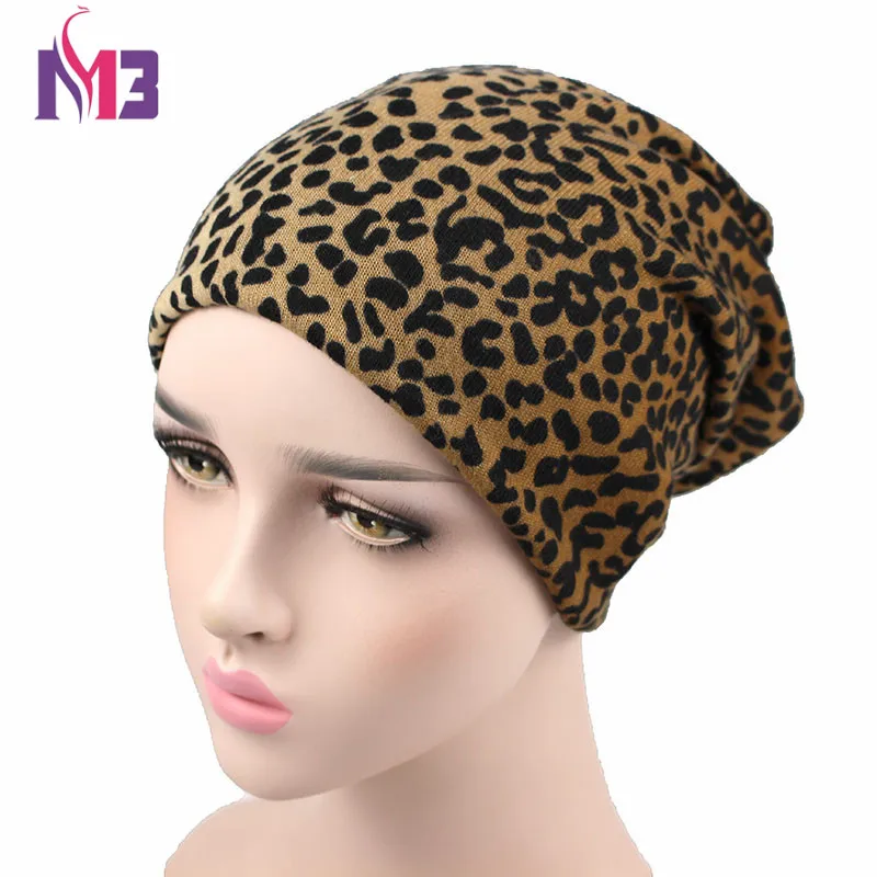 Зимняя женская облегающая шапочка вязаная полиэфирная повязка на шею