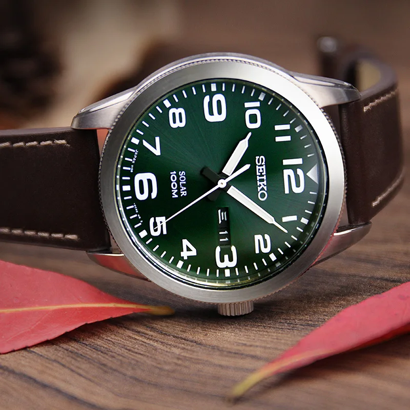 Оригинальные кварцевые часы SEIKO 5 с английским календарем светящиеся на