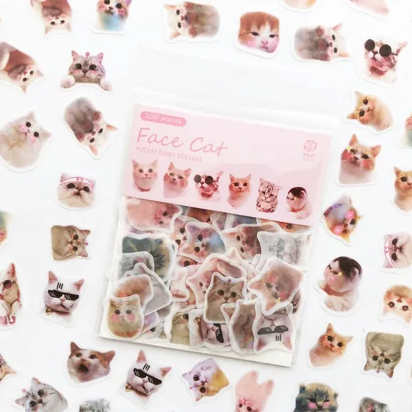 100pcs As shows 40-100 шт./упак. цветы Фламинго Тотем памятки наклейки пакет вкусные Еда планировщик для скрапбукинга наклейки канцелярские принадлежности, школьные принадлежности - Цвет: 100pcs As shows