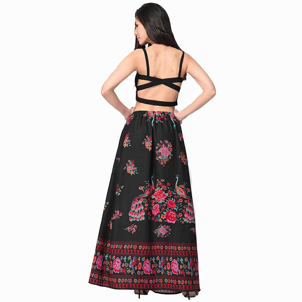 Женские сексуальные юбки חצsummer Summer rorokken jupe femme Boho макси с цветочным принтом