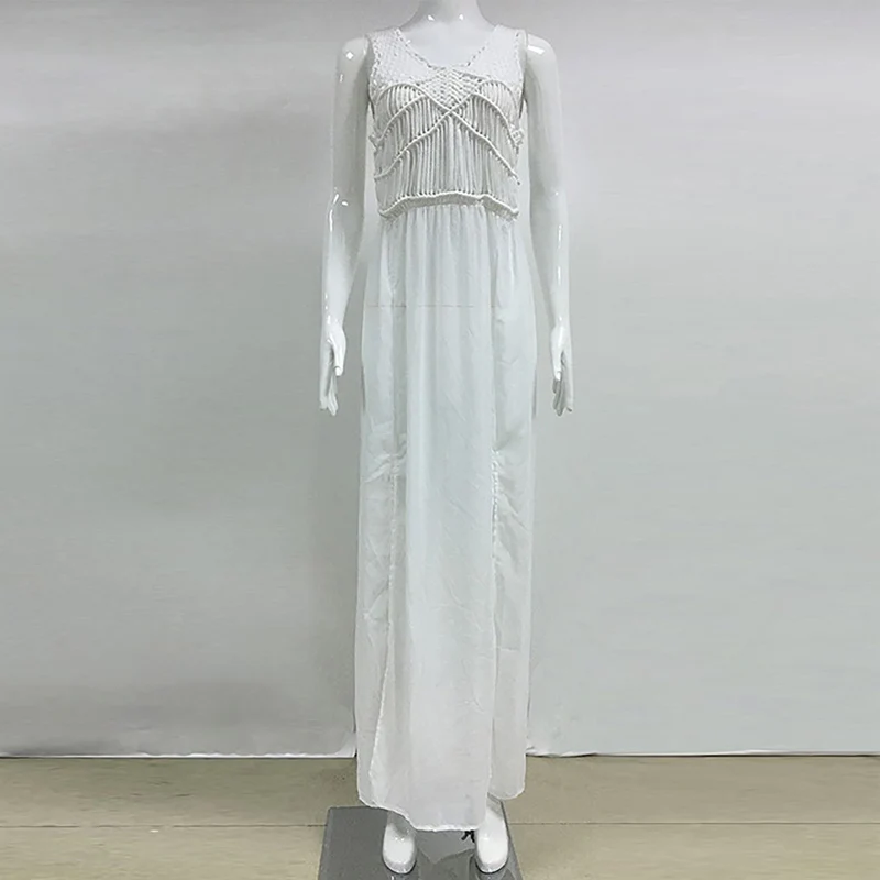 Boho Шифоновый Сарафан для женщин Пляжная накидка бикини длинное платье Летнее
