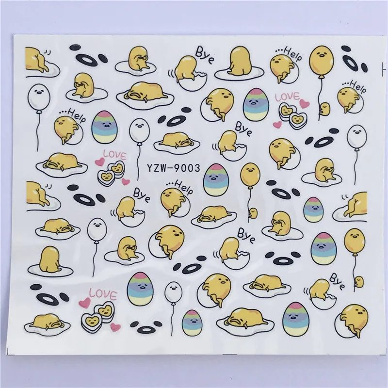 FWC 1pcs Nail Art Stickers Nail Water Decals Decoration Animal / Star / Cartoon / Fruit Adhesive Colorful Tip DIY Label Manicure