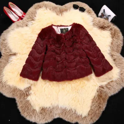 wine red Стиль пальто из натурального кроличьего меха женская меховая куртка из кроличьего меха зимняя куртка из натурального меха подгонянного размера плюс F1076 - Цвет: wine red