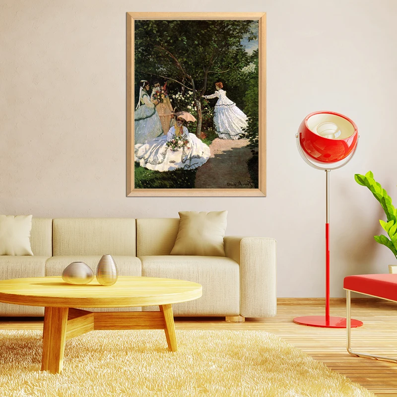 Картина для алмазной вышивки женщины в саду сделай сам