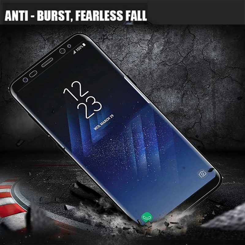 Для samsung Galaxy S8 Стекло Защитный Мягкий Полный Изогнутые Экран Защитная пленка для