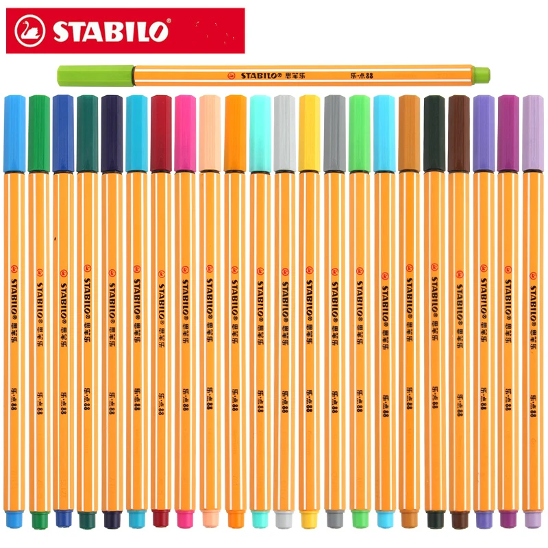 Stabilo Point 88 Marker Fineliner 0.4mm Felt Tip Pen Professional Line Art Marker for Drawing Illustration Sketch Pen Design Pen