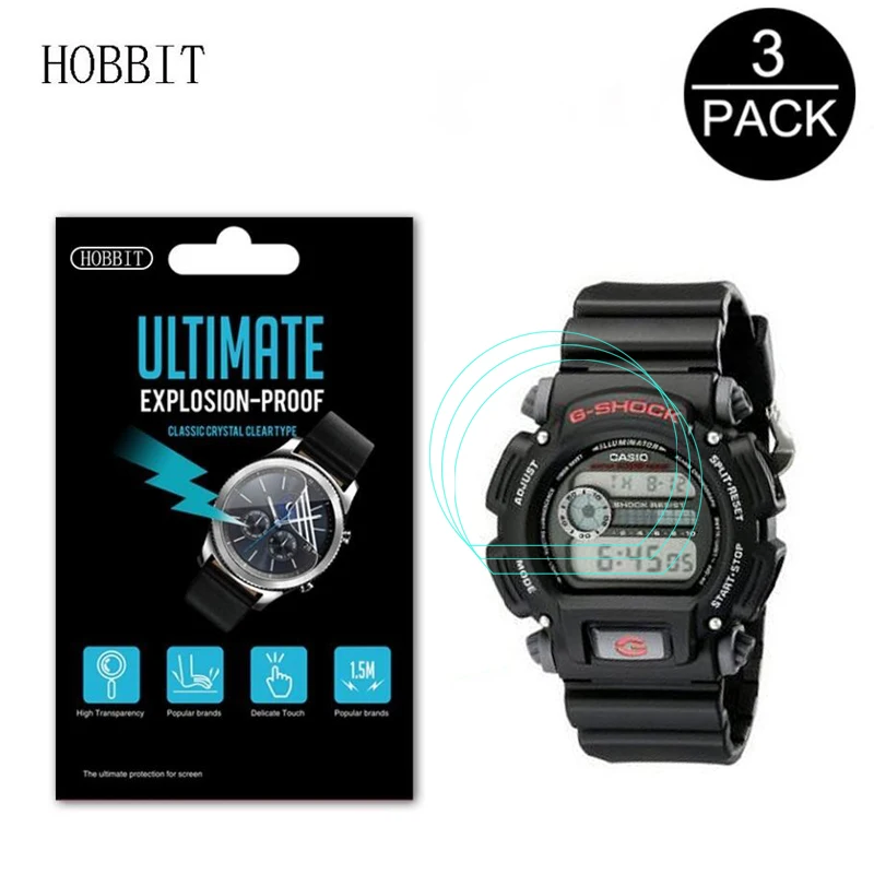3 упаковки для Casio DW5600 DW6900 нано Взрывозащищенный экран протектор Спорт 5600E часы ЖК-пленка