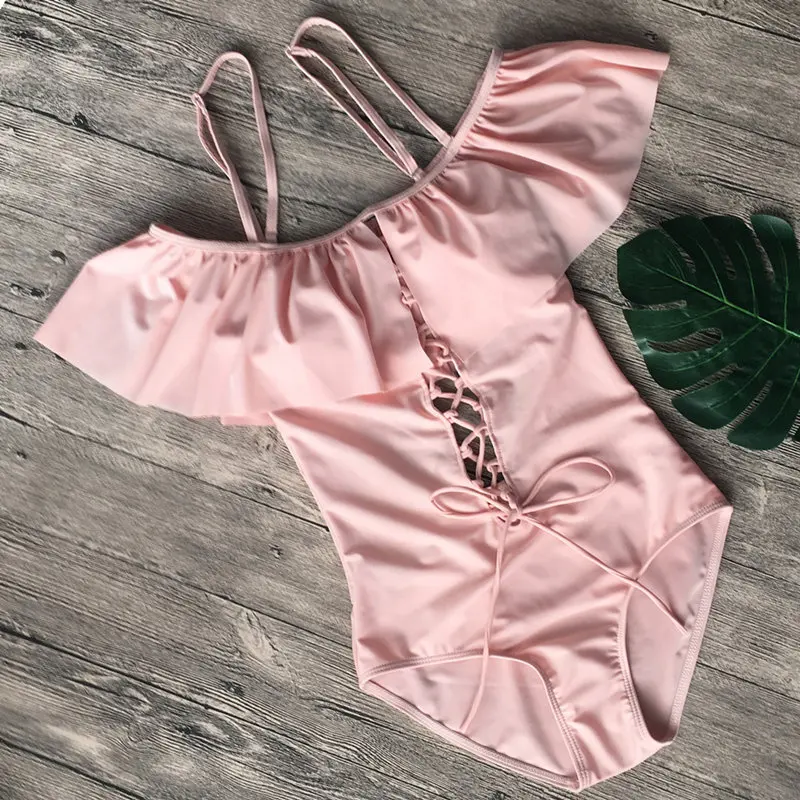 Женский купальник с открытыми плечами NODELAY купальный костюм принтом в виде