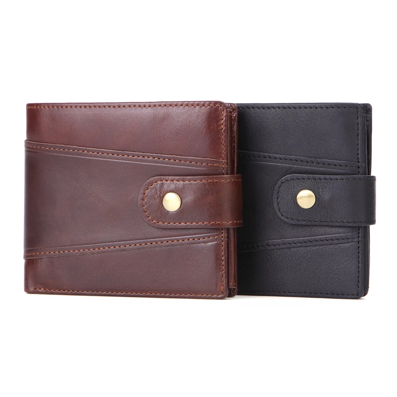 Новый мужской бизнес масло воск натуральная кожа кошельки для денег мульти карты