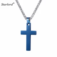 simple latin cross pendant necklace stainless steelgoldblackrose gold christian jewelry unisex personalized necklace p2525