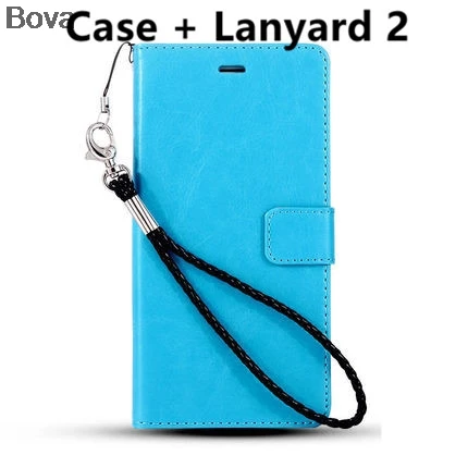 Blue Lanyard 2 Meizu U10 держатель для карт, чехол для Meizu U10, кожаный флип-чехол, ультра тонкий кошелек, чехол, флип-Кобура - Цвет: Blue Lanyard 2