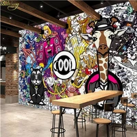 beibehang custom photo wallpaper mural personality stereoscopic graffiti animals trendy elements tooling background wall