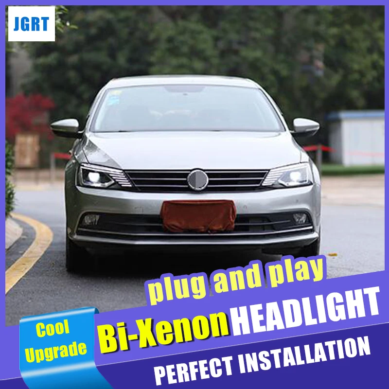 Автомобильные фары Demon eyes для VW Jetta 2012 2018 MK6 биксеноновые линзы светодиодные