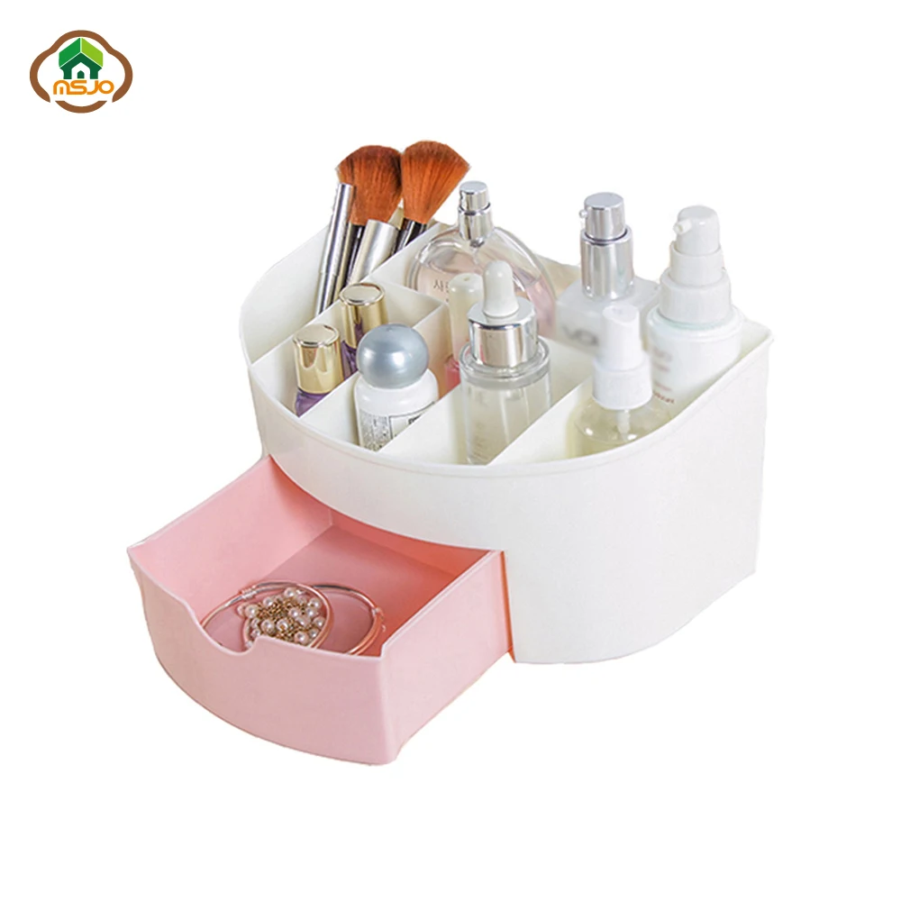 

Msjo Organizer For Cosmetics Plastic Makeup Box Jewelry Necklace Nail Polish Earring Makeup Box Home Desktop Storage Boxes