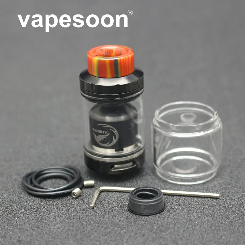 Высокое качество Rebirth RTA бак с 2 постами построить палубу электронная сигарета