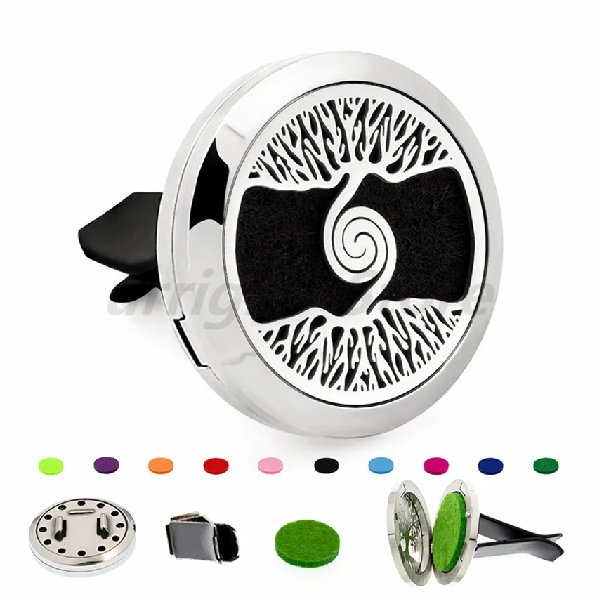 Mermaid tree roots crown 316 Stainless Steel Car Diffuser Locket removable clip Essential Oil Perfume Lockets Magnet Free 10Pads | Украшения