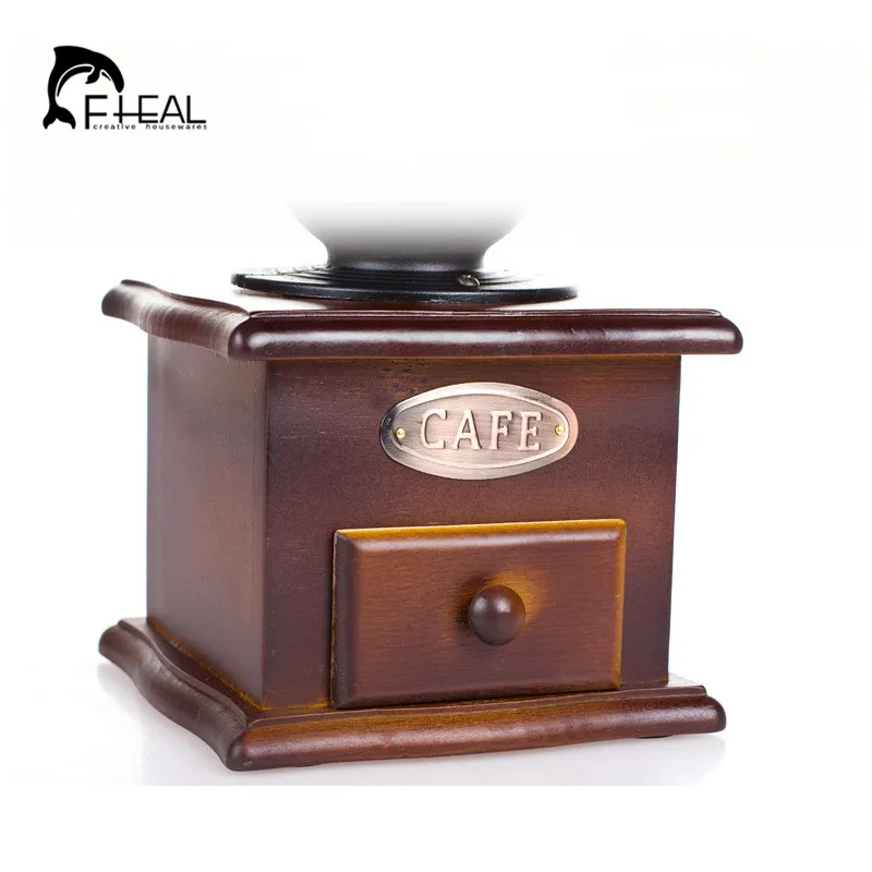 FHEAL винтажная ручная кофемолка с колесом обозрения керамическим механизмом