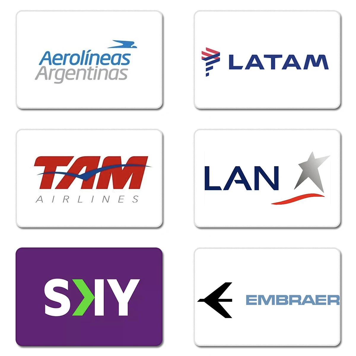 TAM LATAM SKY EMBRAER LAN Airlines Aero крутой дизайн натуральный резиновый Настольный коврик для мыши ноутбук корпус коврик для мыши