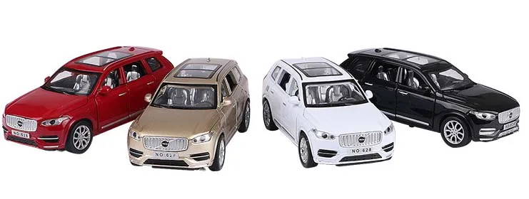 1:32 литые под давлением машинки из сплава XC90, модель игрушки с открывающимися дверцами, подвесной музыкальный светильник, игрушки для детей, подарки