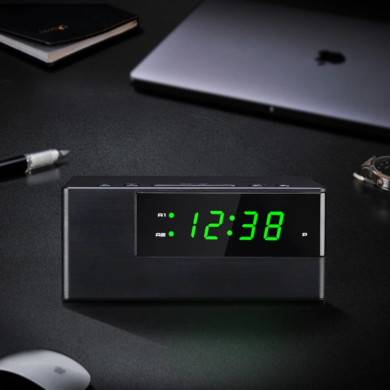 LED простой двойной будильник Повтор Будильник мобильный телефон USB зарядка