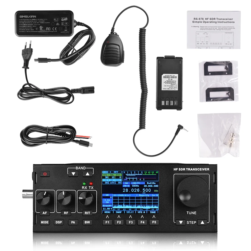 Новое поступление RS-978 SSB HF SDR HAM Радио 1,8-30 МГц SSB HF трансивер с 3800 мАч литий-ионный аккумулятор