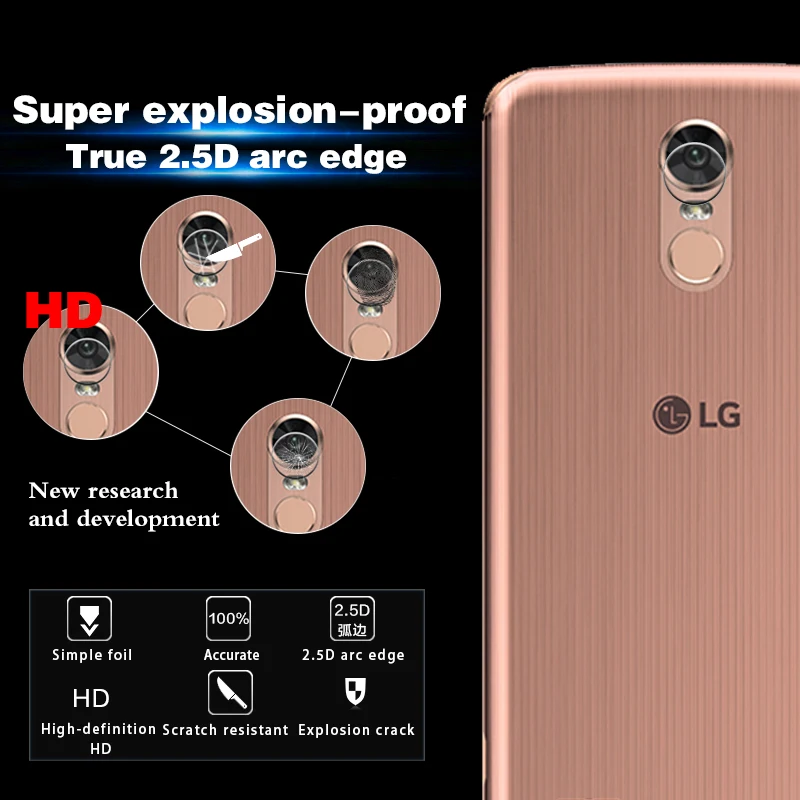 Ультра тонкая задняя Камера объектив из закаленного Стекло пленка для LG Stylus 3 5 7