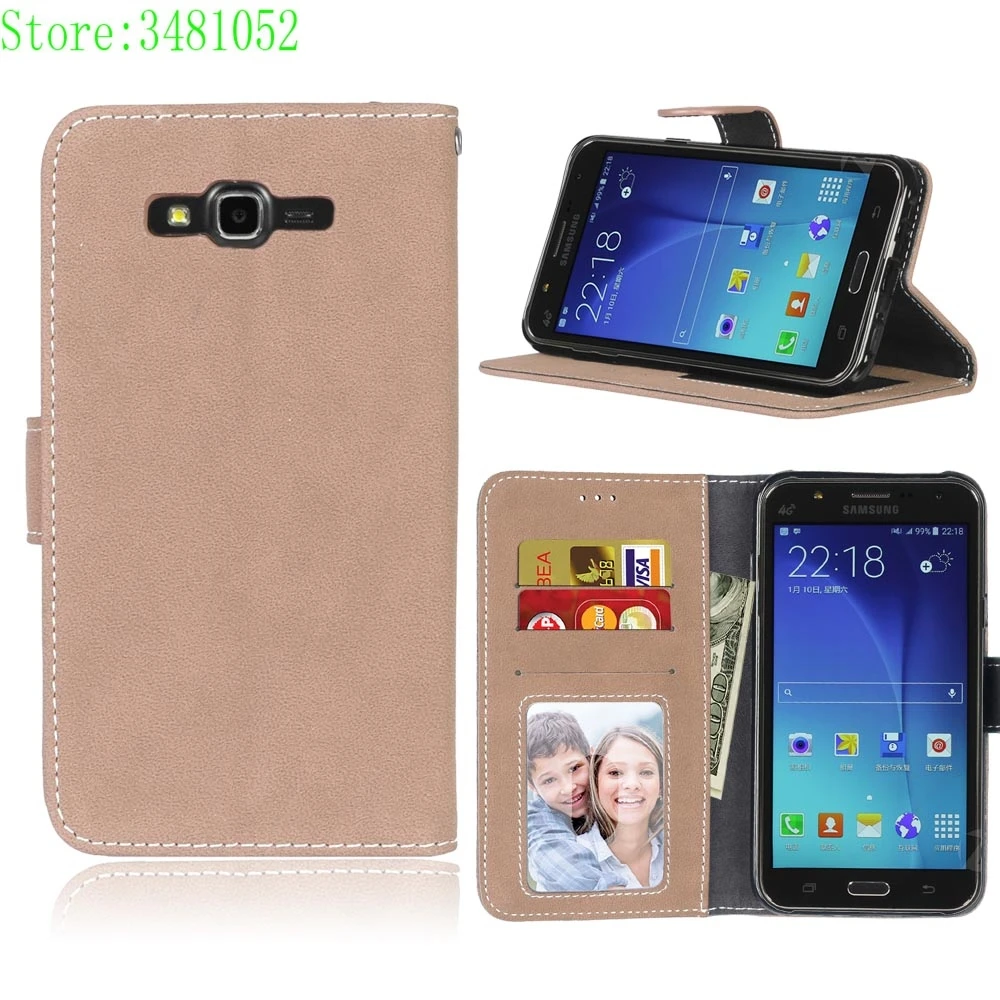 Флип чехол для телефона samsung Galaxy J7 2015 J700H SM-J700h J700H/DS SM-J700M роскошный бумажник