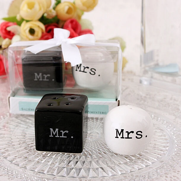 20 шт. = 10 кор./лот mr and mrs ceramic шейкер для соли и перца свадебный подарок | Дом сад