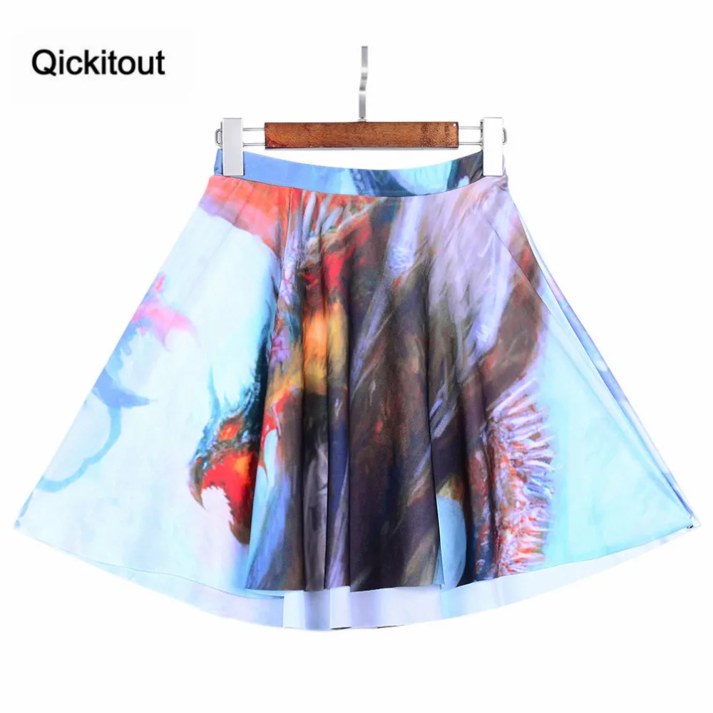 Женские летние юбки Qickitout с 3D Цифровым принтом большого размера|print skirt|fashion skirtplus