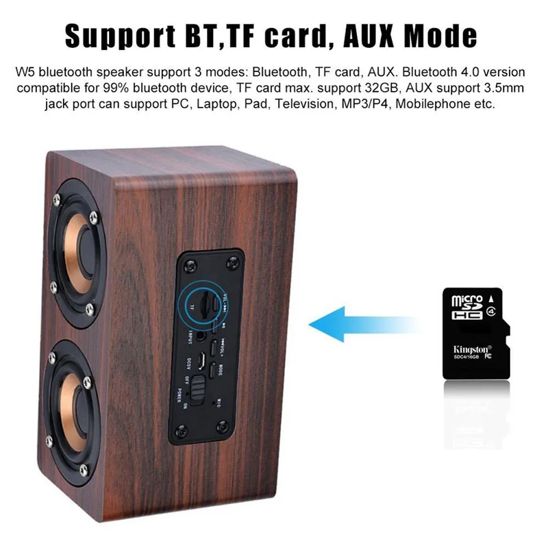 Addkey Портативные Hi-Fi плееры Беспроводной Bluetooth Динамик двойной Колонки шок