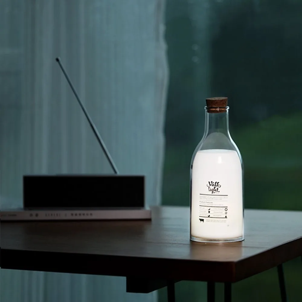 Creative Bottle Jar Night Light USB Rechargeable LED Bedside Warm with Timing Function for Home Bedroom Decor | Освещение