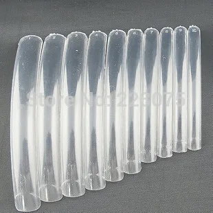 

100Pcs Clear Extra Long Acrylic UV Gel False Half Nail Art Salon Manicure Tips