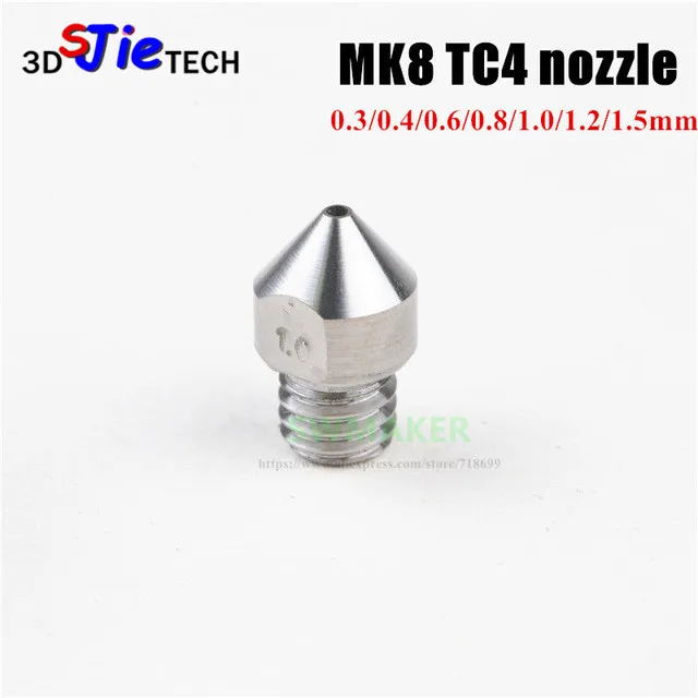 TC4 MK8 титановый сплав/сопло из нержавеющей стали 1 75 мм 0 3/0 4/0 6/0 8/1 0/1 2/1 5 для