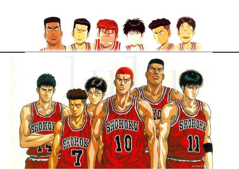 Розовый Slam Dunk плакаты настенные наклейки яркие цветные украшения для дома белая бумага с покрытием прямая - Цвет: Розовый