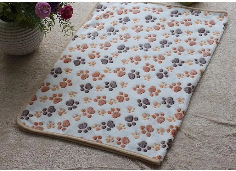 40*60 см мягкое теплое одеяло с принтом лап для маленьких собак и кошек коврик