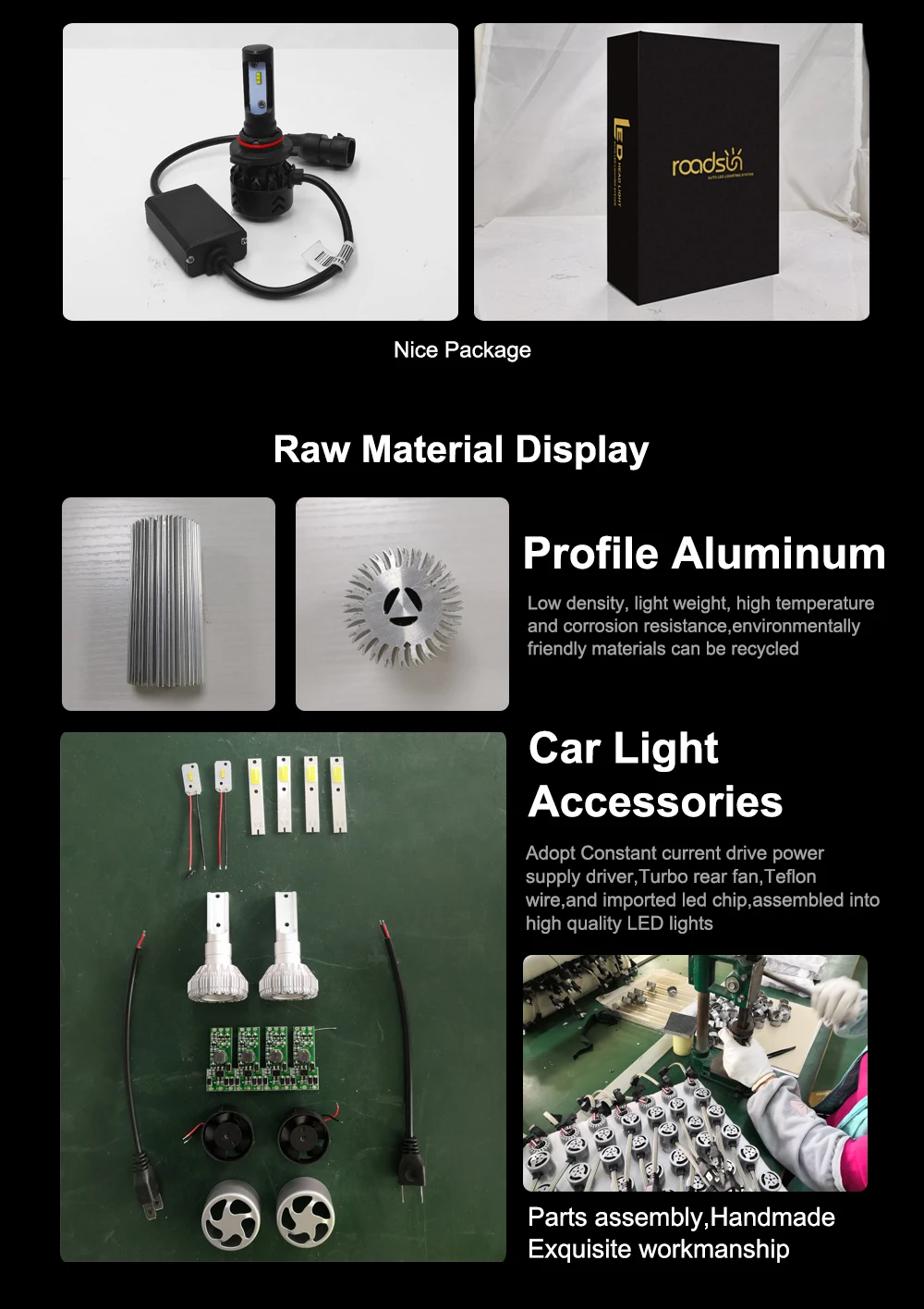 Roadsun светодиодный фары лампы светодиодный H4 H7 H11 H1 9005 9006 HB3 HB4 Lumi светодиодный s зэс чипы 12V 6000K Автомобильные светодиодные лампы