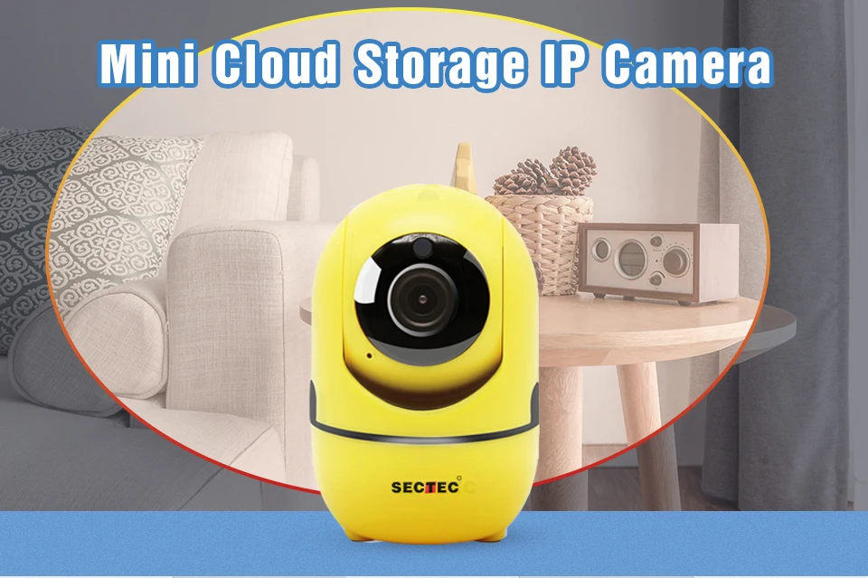 SECTEC облачная Беспроводная IP камера 1080P интеллектуальная автоматическая камера слежения за человеком для дома, для безопасности, видеонаблюдения, сети видеонаблюдения, Wifi Cam