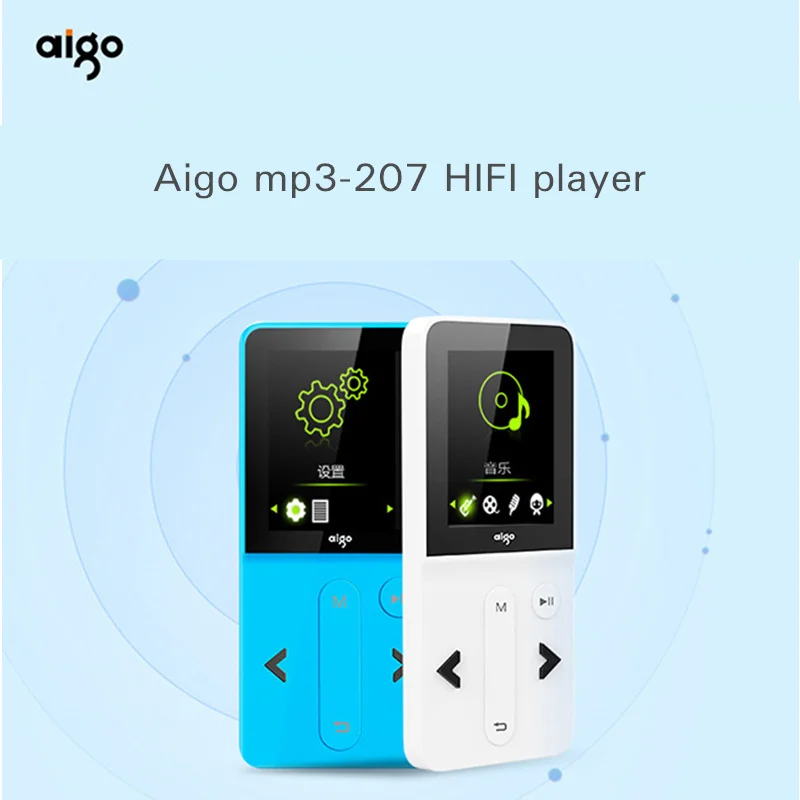 AIGO MP3-207 Player Loseless HIFI Mini Portable MP3 Music TF Card Screen Recording Function | Электроника