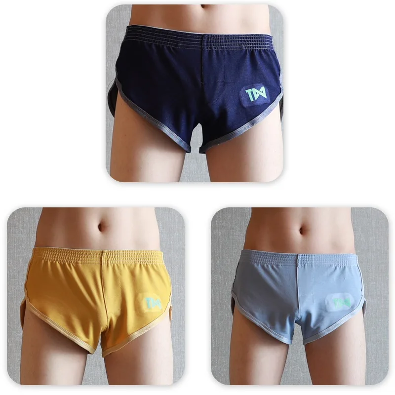 men boxers shorts 3, сексуальные боксерки, Для мужчин u-образной выпуклостью спереди для Гей Трусы свободные удобные домашняя одежда для сна Для мужчин хлопок, шорты на каждый день - Цвет: men boxers shorts
