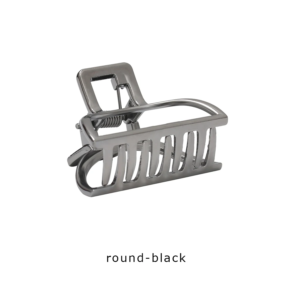 Style2-Black Геометрическая квадратная розовая золотая металлическая заколка для волос современный стиль пряжки сплав Ретро мода девушки заколки-крабы для волос Hairband выдающая карта - Цвет: Style2-Black
