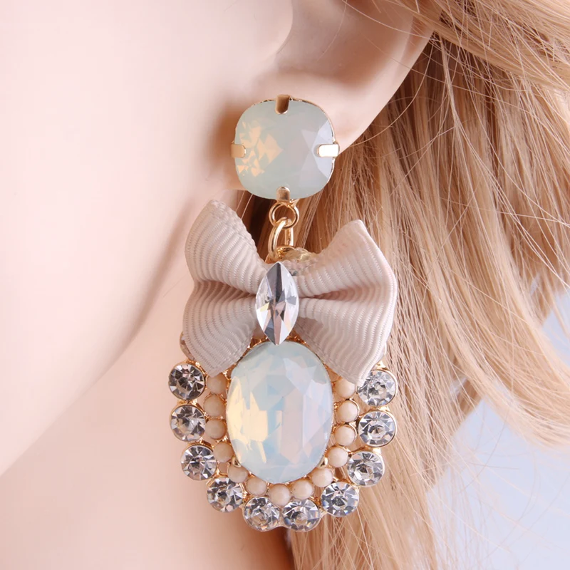 Большие серьги-подвески NeeFu WoFu Стразы висячие серьги из цинкового сплава большие